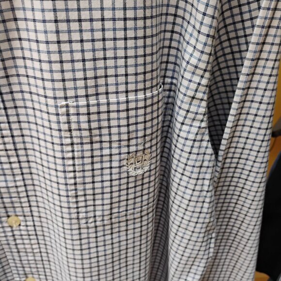 Chaps Men's XL Button Down Long Sleeve Classic Oxford Stretch Casual Shirt - Picture 7 of 7